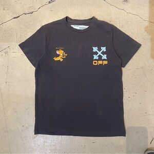 Off-White 2020 Main Label Jerry Moves Faster T-Shirt - Dark Gray